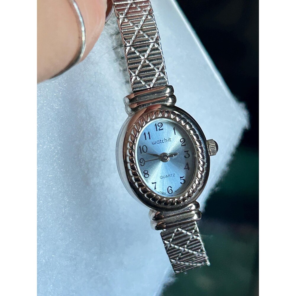 Ladies Watch Diamond Cut Silver Wristband by Watch-it EUC